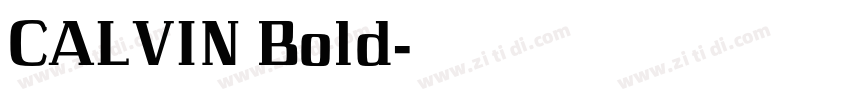 CALVIN Bold字体转换